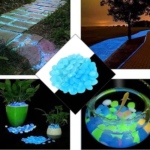 piedras decorativas fluorescentes
