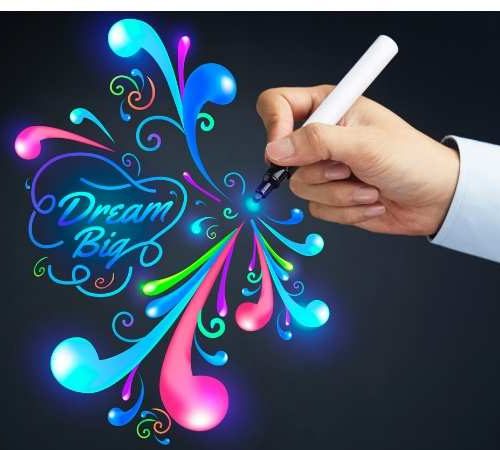 rotuladores que brillan en la oscuridad