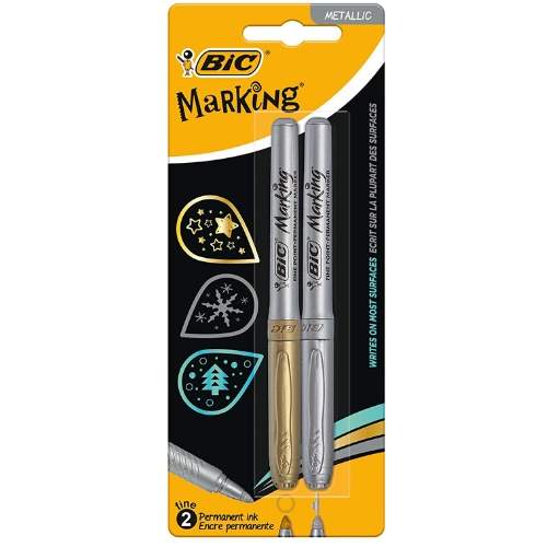 marcadores permanentes metalizados