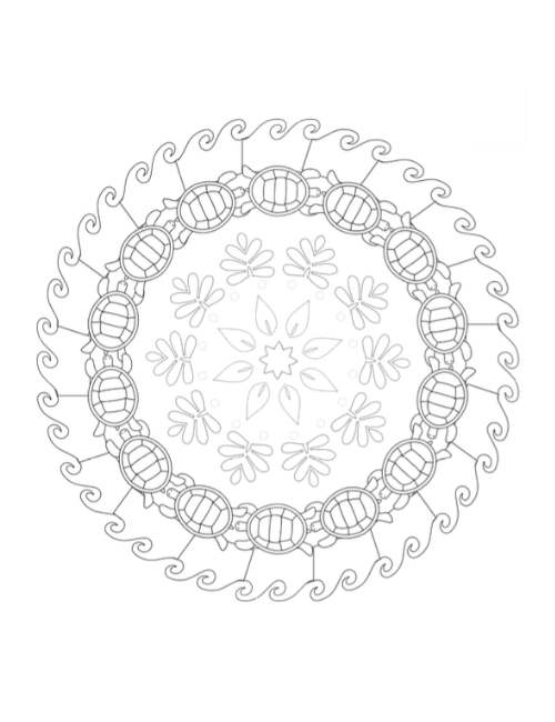 mandala tortugas para niños